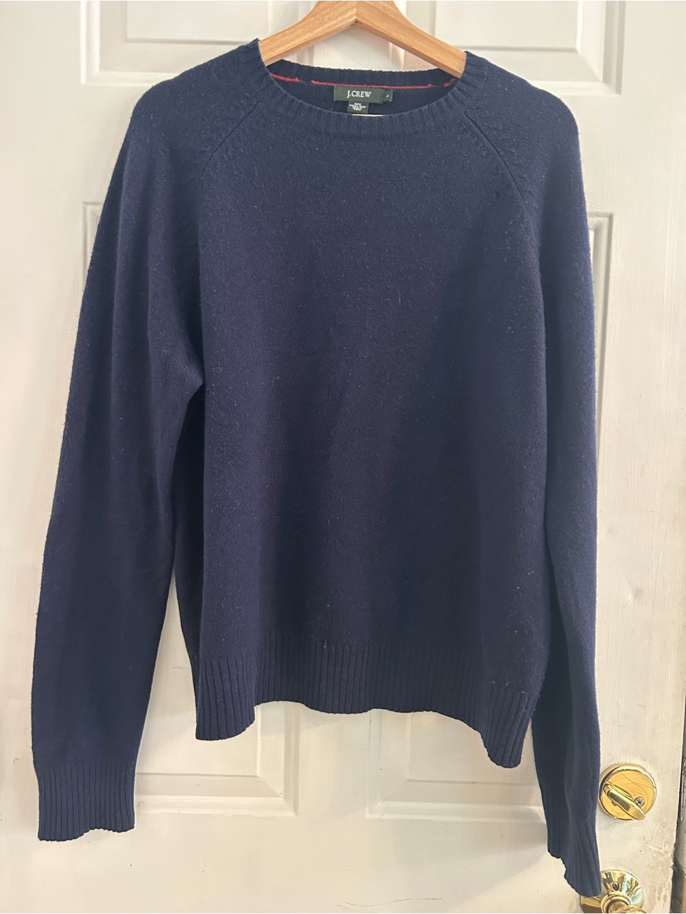 J. Crew Navy Blue Crewneck Sweater 100% Lamb’s Wool
